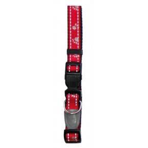 Collar Nylon reflectantes  Rojo: 15 mm x 35/50 cm