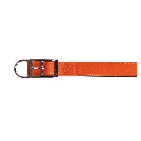 Collar polipiel Huella Naranja: 13 mm x 35 cm
