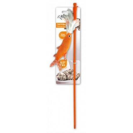 Varita para Gatos MODERN CAT  Pez 69 Cm-NARANJA