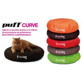 Puff Curve  Naranja : 40x10 cm