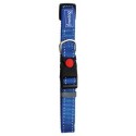 Collar Nylon Reflectante Azul. 1,0x20/35cm