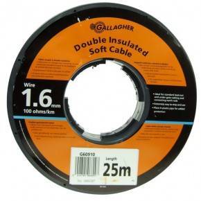 Cable doble aislado de 1,6 mm (rollo 25 m)