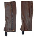 POLAINA CUERO CON FUELLE-MARRON- G.-L