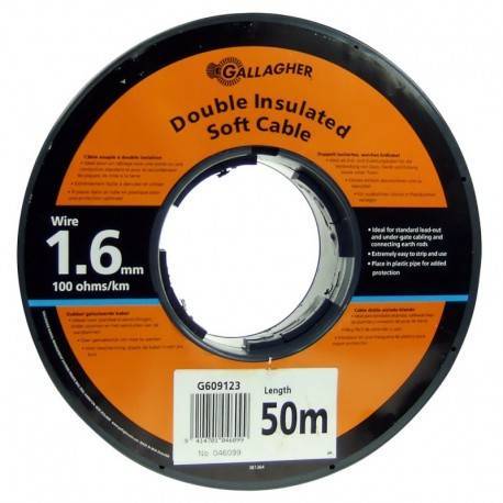 Cable doble aislado de 1,6 mm (rollo 50 m)-GALLAGHER