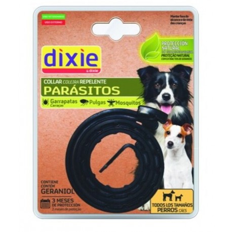 DIXIE COLLAR ANTI PARASITARIO PARA PERROS-NEGRO