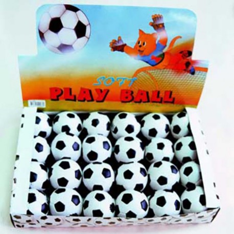 EXPOSITOR PELOTAS ESPONJOSAS 5 CM. 24 UNIDADES