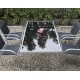 Conjunto jardin brasil mesa + 4 sillas gris