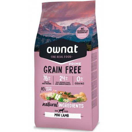 Ownat Grain Free Prime Mini Cordero 3 kg