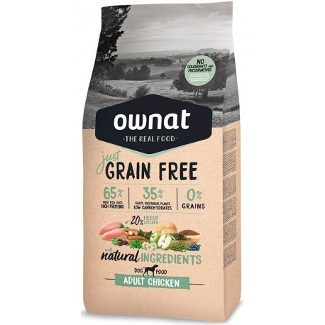 Ownat Just Grain Free Adult Pollo para Perros 14 kg