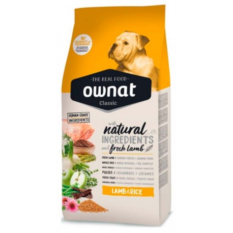 Ownat Classic Cordero y Arroz para Perros 20 kg