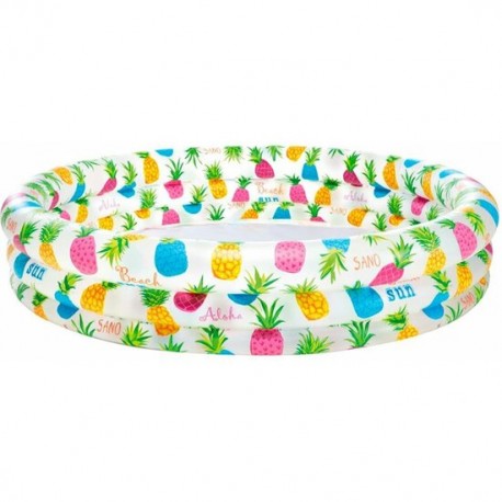 PISCINA HINCHABLE 3 AROS PECES 132X28CM 248L-