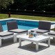 SET JARDÍN MODELO API MESA BAJA CON 4 SILLONES CON COJINES BLANCO