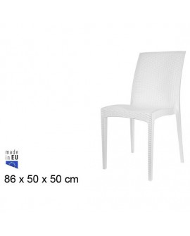 SILLA PLASTICO RATAN DALIA BLANCO