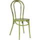 SILLA DE METAL LACADO VERDE VINTAGE