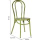 SILLA DE METAL LACADO VERDE VINTAGE