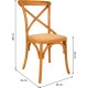 SILLA DE MADERA Y ASIENTO DE RATAN