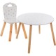 SET DE 2 SILLAS Y MESA INFIANTIL DE COLOR BLANCO WELLHOME.