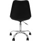 SILLA ESCRITORIO CON RUEDAS NEGRA 97X47X58CM THINIA HOME