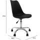 SILLA ESCRITORIO CON RUEDAS NEGRA 97X47X58CM THINIA HOME