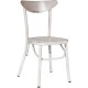 SILLA DE METAL LACADO BLANCO VINTAGE