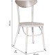 SILLA DE METAL LACADO BLANCO VINTAGE