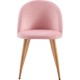 PACK 2 SILLAS COMEDOR RESPALDO BAJO TERCIOPELO ROSA 78*54*46CM THINIA HOME