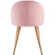 PACK 2 SILLAS COMEDOR RESPALDO BAJO TERCIOPELO ROSA 78*54*46CM THINIA HOME