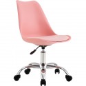 SILLA ESCRITORIO CON RUEDAS ROSA 97X47X58CM THINIA HOME