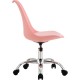 SILLA ESCRITORIO CON RUEDAS ROSA 97X47X58CM THINIA HOME