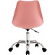 SILLA ESCRITORIO CON RUEDAS ROSA 97X47X58CM THINIA HOME