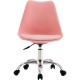 SILLA ESCRITORIO CON RUEDAS ROSA 97X47X58CM THINIA HOME