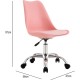 SILLA ESCRITORIO CON RUEDAS ROSA 97X47X58CM THINIA HOME