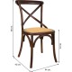 SILLA DE MADERA Y ASIENTO DE RATAN