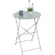 SET MESA Y SILLAS PLEGABLES METAL GRIS DN60X71CM - 41X46X79CM