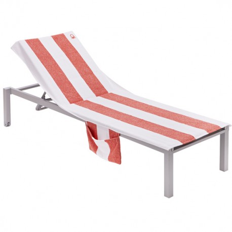 FUNDA DE SILLA DE PLAYA CON ALMACENAMIENTO 70X200+25CM ROJO PICNIC