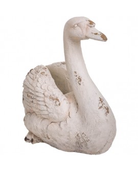 MACETERO CISNE DECOR DE MAGNESIO