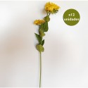 PACK DE 12 VARAS DE GIRASOL ARTIFICIALES CON 3 CABEZAS DE 66 CM