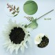 PACK DE 12 RAMOS DE GIRASOL EN COLOR BLANCO 56 X 20 CM