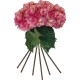 PACK DE 6 RAMOS DE HORTENSIAS CON TACTO NATURAL 88 CM CON FLORES DE 20 CM EN COLOR FUCSIA