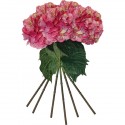 PACK DE 6 RAMOS DE HORTENSIAS CON TACTO NATURAL 88 CM CON FLORES DE 20 CM EN COLOR FUCSIA