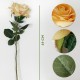 PACK DE 6 RAMOS DE ROSAS CON TACTO NATURAL DE 69 CM CON FLOR DE 11 CM EN COLOR AMARILLO