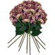 PACK DE 12 RAMOS DE HORTENSIAS CON TACTO NATURAL 88 CM CON FLORES DE 20 CM EN COLOR LILA