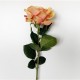 PACK DE 12 RAMOS DE ROSAS CON TACTO NATURAL DE 69 CM CON FLOR DE 11 CM EN COLOR NARANJA