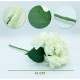 PACK DE 12 RAMOS DE HORTENSIAS CON TACTO NATURAL 42 CM CON FLORES DE 20 CM EN COLOR BLANCO