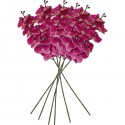 PACK DE 6 RAMOS DE ORQUIDEAS CON TACTO NATURAL DE 96 CM EN COLOR FUCSIA