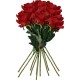 PACK DE 12 RAMOS DE ROSAS CON TACTO NATURAL DE 69 CM CON FLOR DE 11 CM EN COLOR ROJO