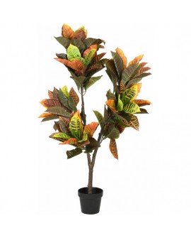 PLANT ARTIFICIAL CROTON 120CM IN POT. REAL TOUCH. WITH 144 LEAVES. BARCODE ETC ON HANGTAG. ITEM IS PACKED PER 2 IN OUTER CARTON.
