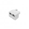 ADAPTADOR TELÉFONO (1MACHO/2 HEMBRAS) BLANCO 7HSEVENON ELEC