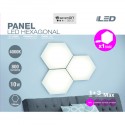 PANEL LED ENLAZABLE HEXAGONAL BLANCO 10W 800LM 4000K 25000H 320X370MM