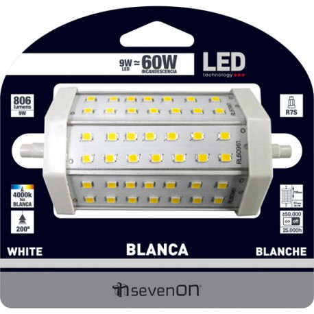 LED SMD 9W - 806LM R7S 118MM 200 GRADOS - 4000K 25000H